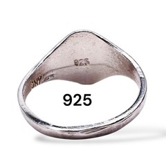 Initial Letter R Signet 925 Sterling Silver Child Baby Ring Size 3.5