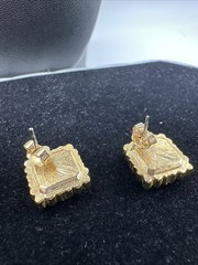 VTG Avon Set of 3 Necklace and Earring Giftset Lot 80’s Asymmetrical Gold Tone