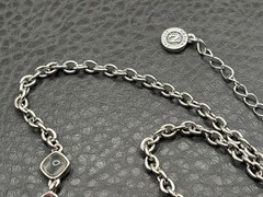 Napier 80s 90s Purple Pink Cabochon Station Silver Tone Necklace 16-18”