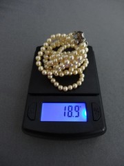 VINTAGE MARVELLA ART DECO STERLING 4 STRAND PEARL STRUNG TENNIS BRACELET