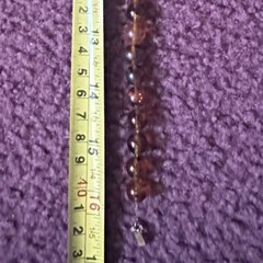 Vtg Honey Amber? Brown Black Swirl Lucite Single Strand Bead Necklace Choker