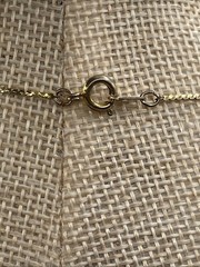 2.97 Vintage necklace, gold tone, chain, cloisonne charms