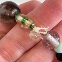 Vintage Necklace Handcrafted Glass Bead Lampwork Long Strand Multi Color 37″
