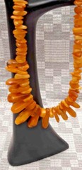 BALTIC HONEY NECKLACE FROM NATURAL AMBER VINTAGE BEAUTIFUL 44gr