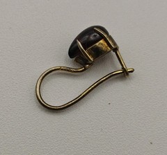 Vtg 24k Gold Plated Sterling Silver 925 Facets SF Garnet Drops 2.25g