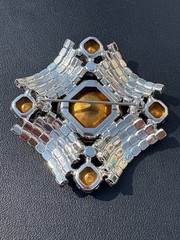 Stunning Vintage Watermelon AB High End Rhinestone Brooch