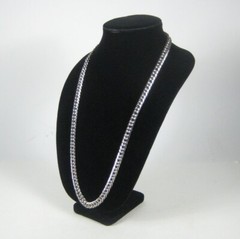 Silvertone Chain Necklace 30 In Unisex Strand Fashion Jewelry Vintage 1960 1970