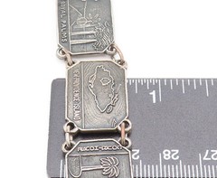 BMCO 925 Silver Vintage Antique Carved Landscape Bahamas Bracelet BT10096