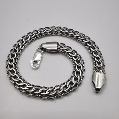 Vintage 925 Sterling Silver Bracelet Handmade 9.71g 7.68″ (19.5cm) Wide 0.24″