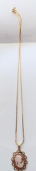 Vintage Cameo Pendant and 18″ Gold Tone Chain Burnt Orange and Cream~Beautiful!