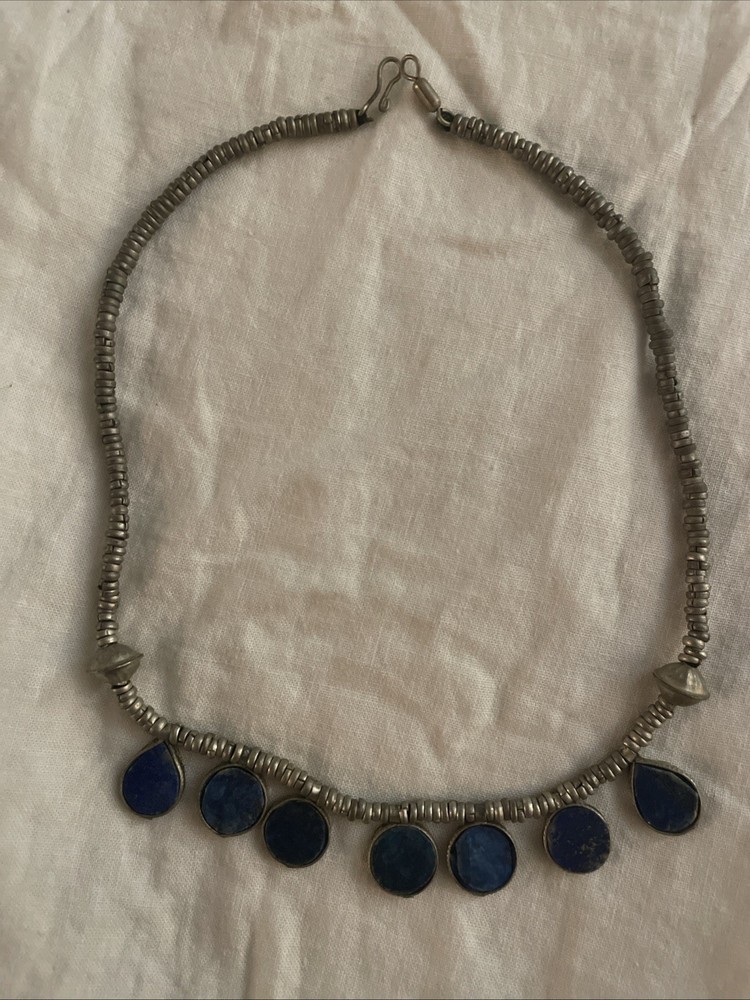Nature’s Jewelry Sterling Silver Lapis Lazuli Necklace 16 Inch VINTAGE