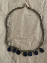 Nature’s Jewelry Sterling Silver Lapis Lazuli Necklace 16 Inch VINTAGE