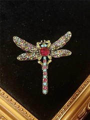 Vintage Luxury Crystal Shining Brooch Pin For Women Men Retro Antique Badge
