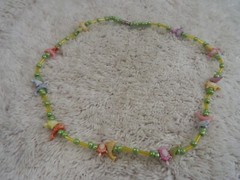 Turtle Dolphin Green Bead Necklace (C76)