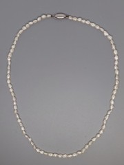Vintage Freshwater Baroque Pearl Necklace 39cm Sterling Silver 925 Clasp Choker