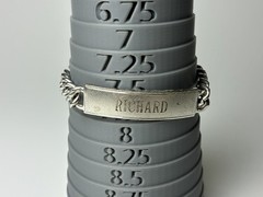 Vintage 925 ID Bracelet Signed Elco Sz7.5 Sterling Silver 9mm 38 Grams – Richard