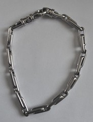 1980s Italian 14K white gold paperclip bracelet, 7.5″ Men’s Lobster Clasp – 9.5g