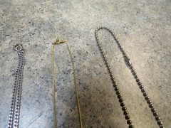 Vintage Necklace Lot Of 3 Chains Gold /Silver Tone 19” 23” 24″