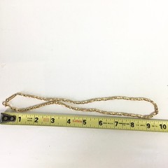 Napier Necklace Vintage Gold Tone Twisted Barrel Bead Chain Statement 20″