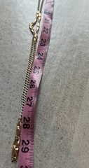 Vintage Napier Signed Gold and White Link Long Chain Necklace 60” !! H3
