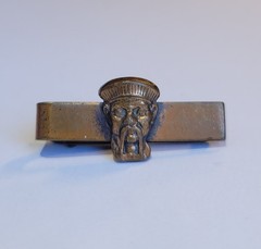 Vintage Detailed 3D Copper Relief Of Asian Face Head On 1.25in Slim Tie Clip
