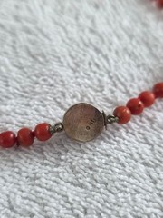 Antique Genuine Natural 100% Undyed Red Mediterranean Coral Beads Necklace