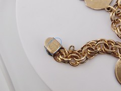 1969 Elco Charm Bracelet Gold Filled Mid Century Modern 3 Charms Christmas Tree