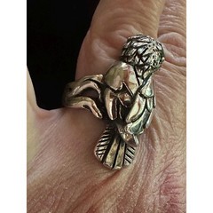 Vintage Mexico Sterling Silver 925 Bird Ring Sz 8.25