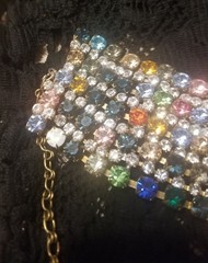BIJOUXMG, Vintage Rhinestone Bracelet, 1950s