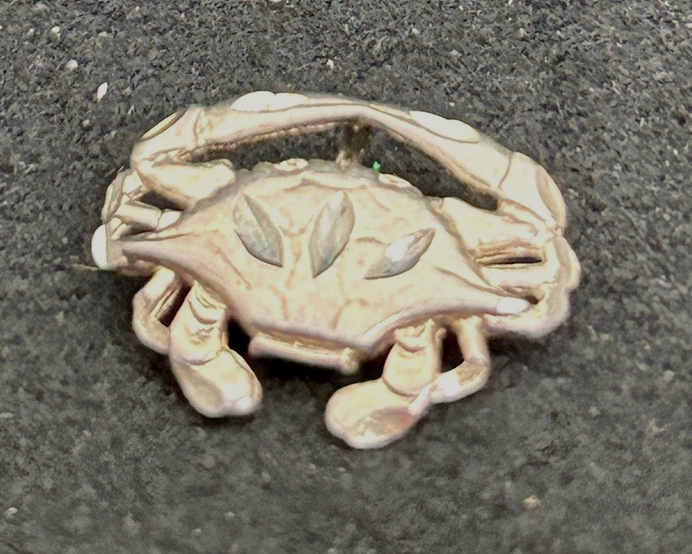 Sterling Silver Crab Vintage Charm .75″ 2.0 Grams