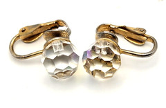 Vintage Sparkling Fancy Clip-On Earrings Gold/Silver Tone 1960s-1980s