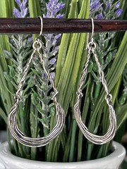 VTG Israel Opulenza Sterling Silver Earrings Long 2” Dangle 925 Weight 6 grams