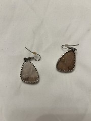 Blue Morpho Butterfly Wing And Silver Earrings