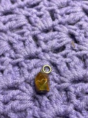 Vintage Faceted Tiger’s Eye Stone Pendant 0.5 inch