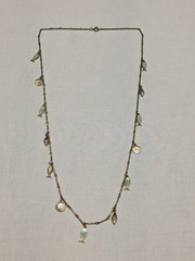 Vintage Fish & Shell Charm Necklace Enamel Cruise Coastal Beach Jewelry ~30″