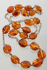 ANTIQUE Vintage Genuine INSECTS Beads BALTIC AMBER Chain Necklace 71g 260312-2