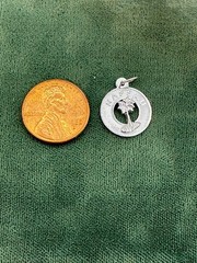 Vintage NASSAU Bahamas Palm Tree Sterling Silver Souvenir Charm