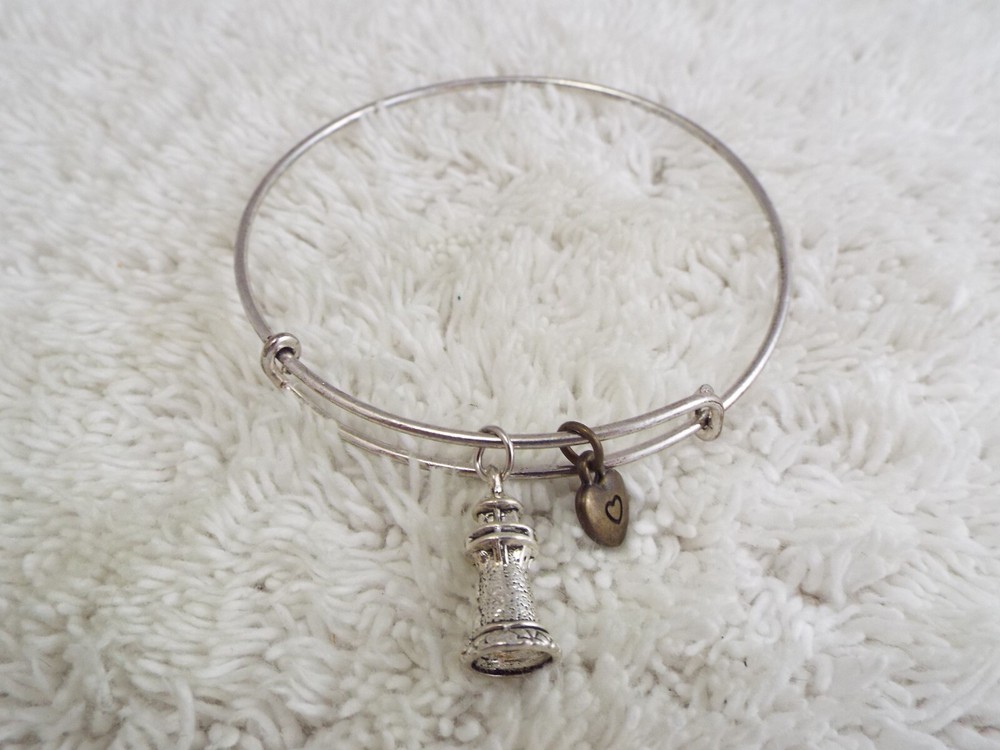 Lighthouse Charm Bangle Expansion Bracelet (F45)