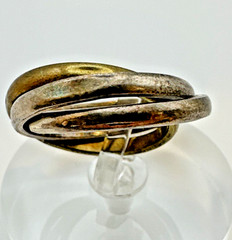 VTG Sterling Silver .925 Made in Mexico Ring 5.9 Grams, Size 6.25 TRINITY BAND