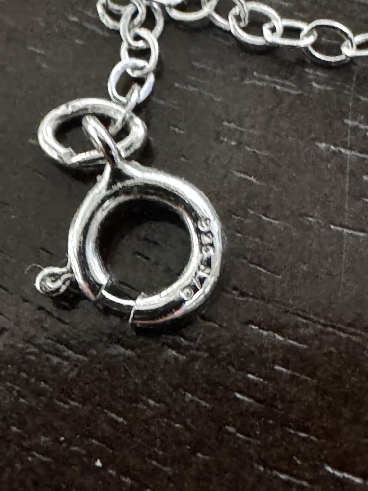 Vintage D/N 925 Sterling Silver 1mm Flat Cable Chain Necklace 18″ Delicate 0.7g