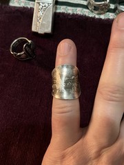 Spoon Ring Lot Of 22 Pieces- Silver Plate& Stainless Steel- Antique & Vintage