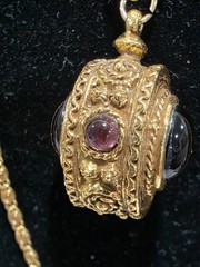 Vintage Multi-strand/Layered Purple Center Medallion Pendant