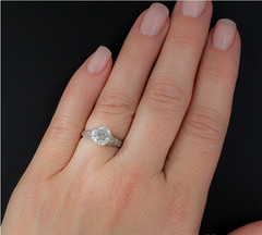 2CT Asscher Lab Created Diamond Vintage Art Deco Octagon Halo Ring 14K Gold Over