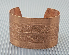 Vintage Coppercraft Guild Solid Copper Cuff Wide Bracelet