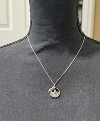 VINTAGE STERLING SILVER MACINAC BRIDGE/ISLAND CHARMS NECKLACE 17.75”