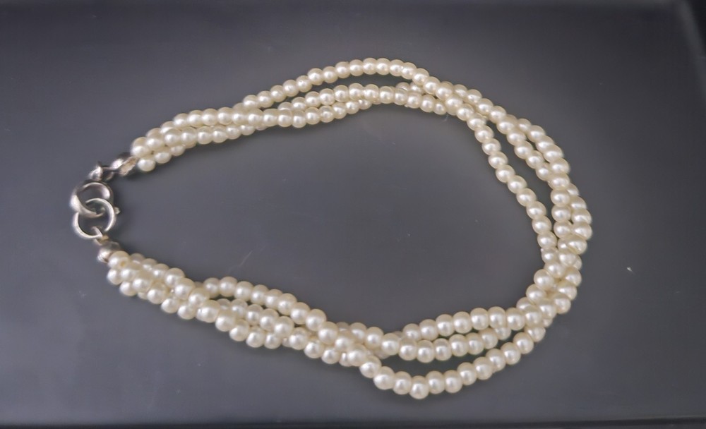 Vintage 3 Strand Seed Pearl Bracelet
