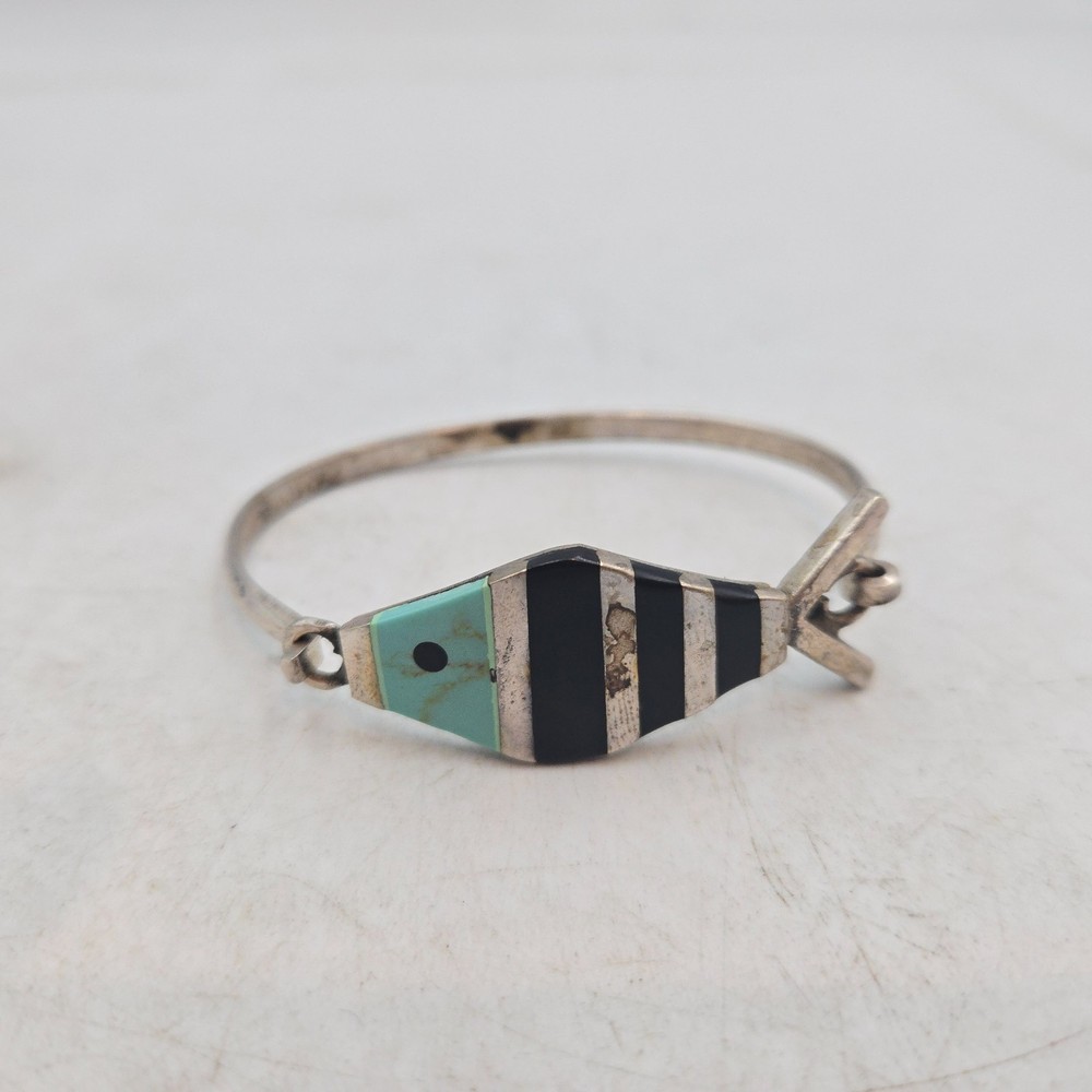 vintage Made in Mexico Nickel Silver Bracelet – Fish Design