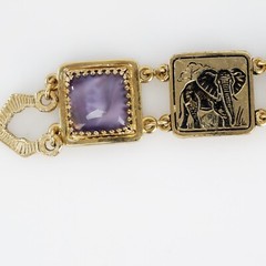 Vintage Kruger Park South Africa Souvenier Link Bracelet