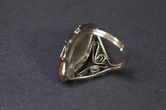 Vintage 1960s Antique Russian USSR BALTIC AMBER Ring D1595
