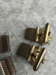 Vintage Watermelon Cufflinks Lot Rivoli Gold Tone
